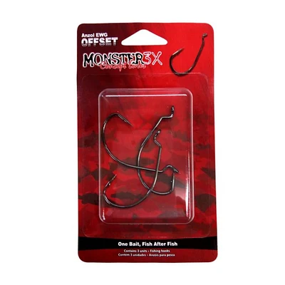 Anzol OffSet EWG Monster 3X Pro - Cartela c/ 03 unid.