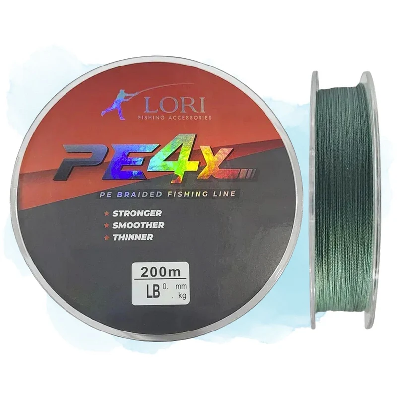 Linha Multifilamento Lori PE 4X Braided Fishing Line 200m Amarelo
