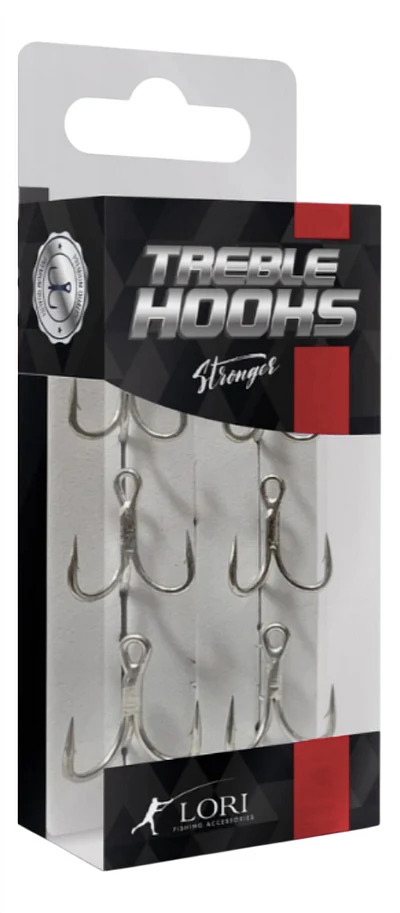 Garateia Lori Treble Hooks Stronger 4X TH-01TN Black