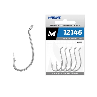 Anzol Marine Sports 12146 Black Nickel Tamanhos 3/0 - 4/0 - com 25 unidades