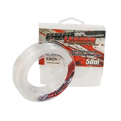 Linha Crown Pro Leader 100% Fluorocarbon 50m - Lider