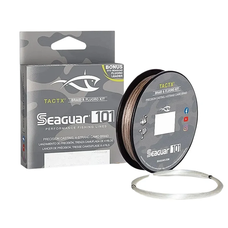 Linha Multifilamento Seaguar TACTX Braid & Fluoro KIT 137m