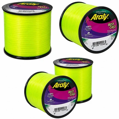Linha Monofilamento Mazzaferro Soft Araty Best Cast Amarela 300m